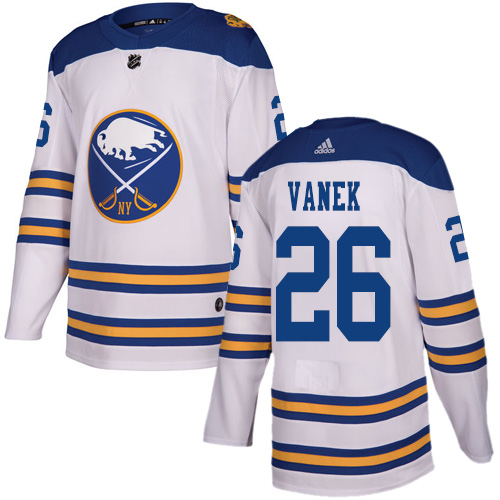 Adidas Sabres #26 Thomas Vanek White Authentic 2018 Winter Classic Stitched NHL Jersey
